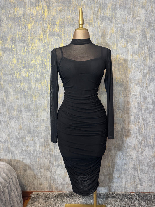 Mesh black dress