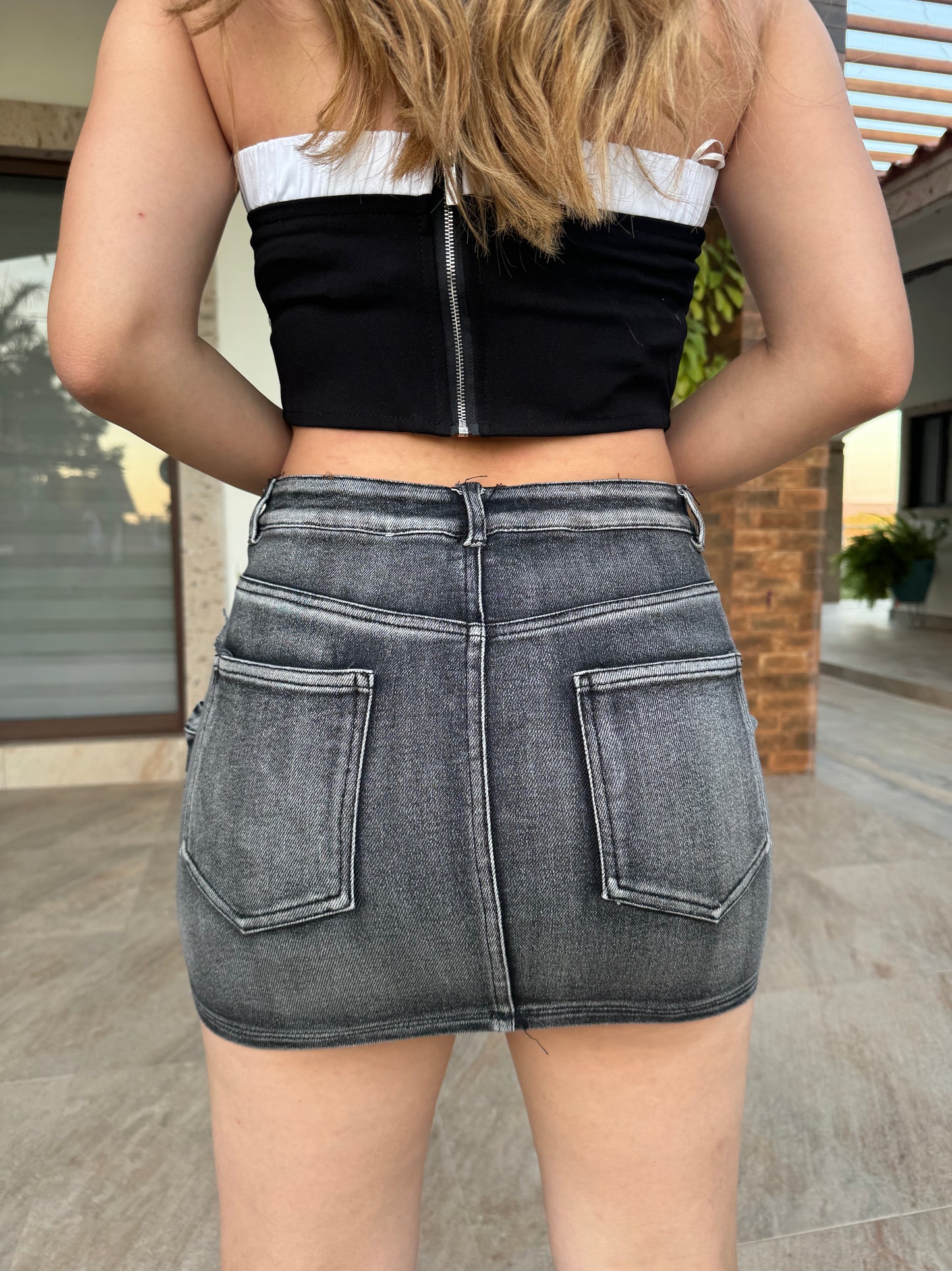 Black Demin skirt