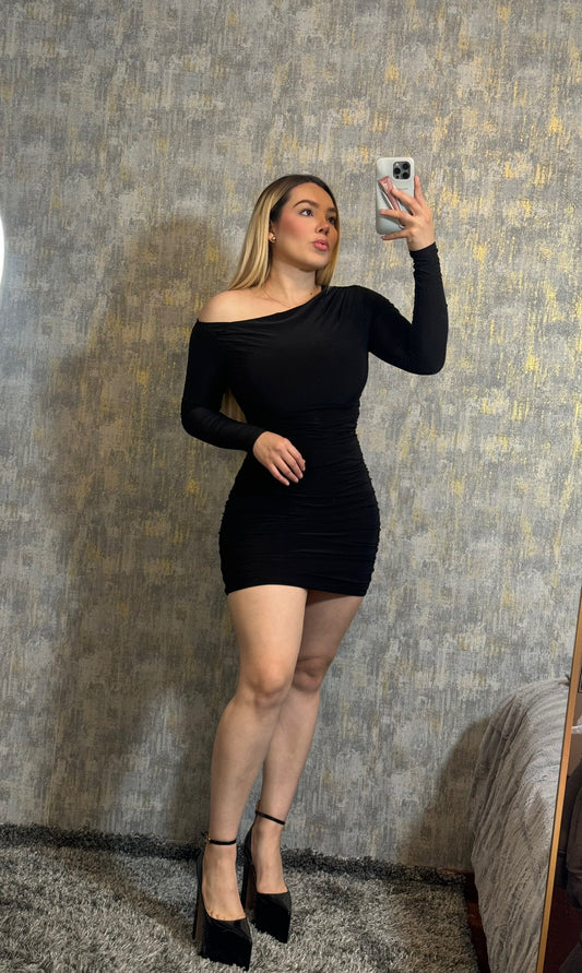 Black mini dress