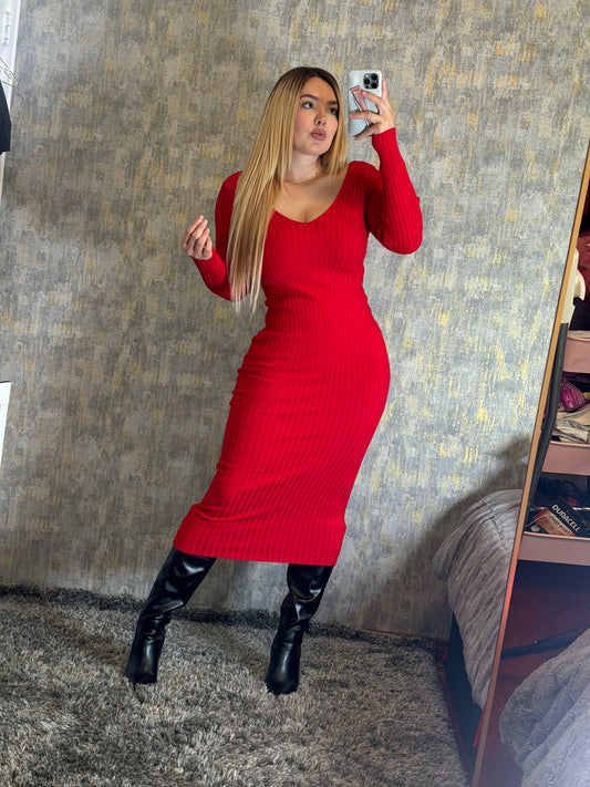 Karla red dress